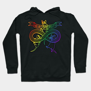 Neurodiversity Rats (Rainbow Version) Hoodie